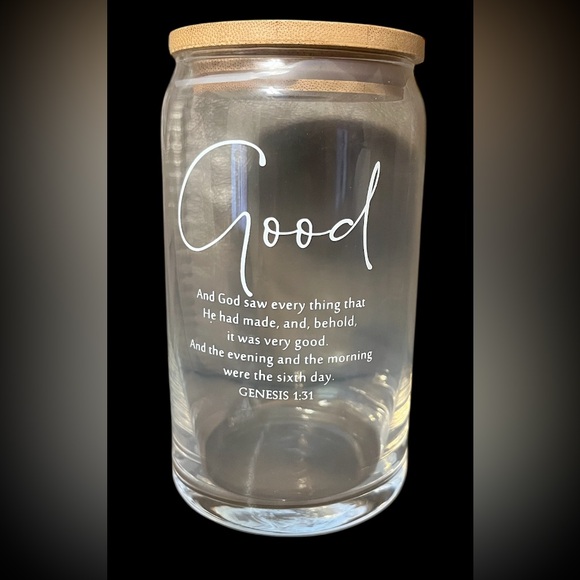 Bible Verse Glass drinking jars (Qty 1) - Picture 8 of 8